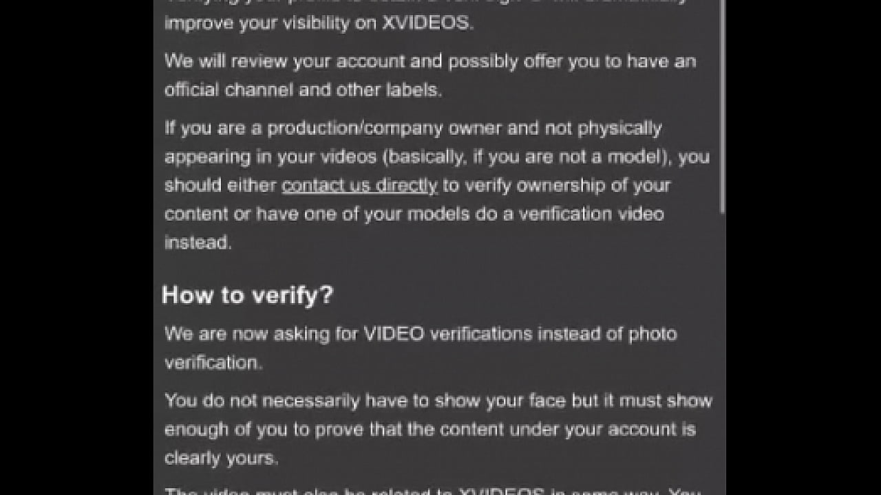 Verification video