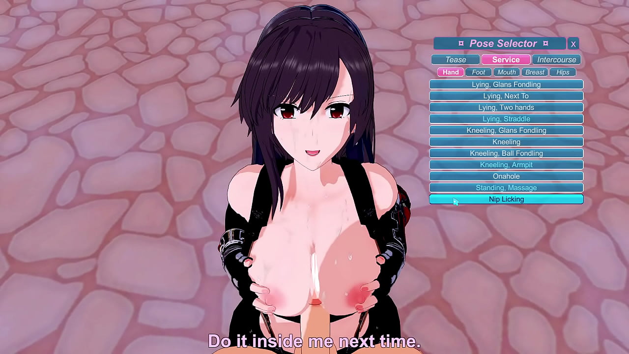 Tifa Big Boobs man POV hentai animation 3d Game koikatsu