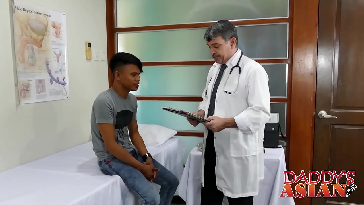 Whorish Asian twink Mikal gets freaky with doctor Mike