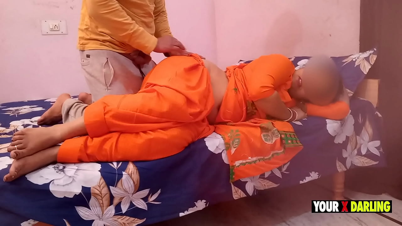 Orange Dressed Stepmom Need Sex and Stepson fucking her non stop