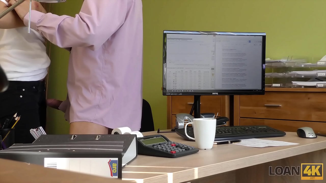 LOAN4K. Amazing charmers figure makes the bank worker horny and hard