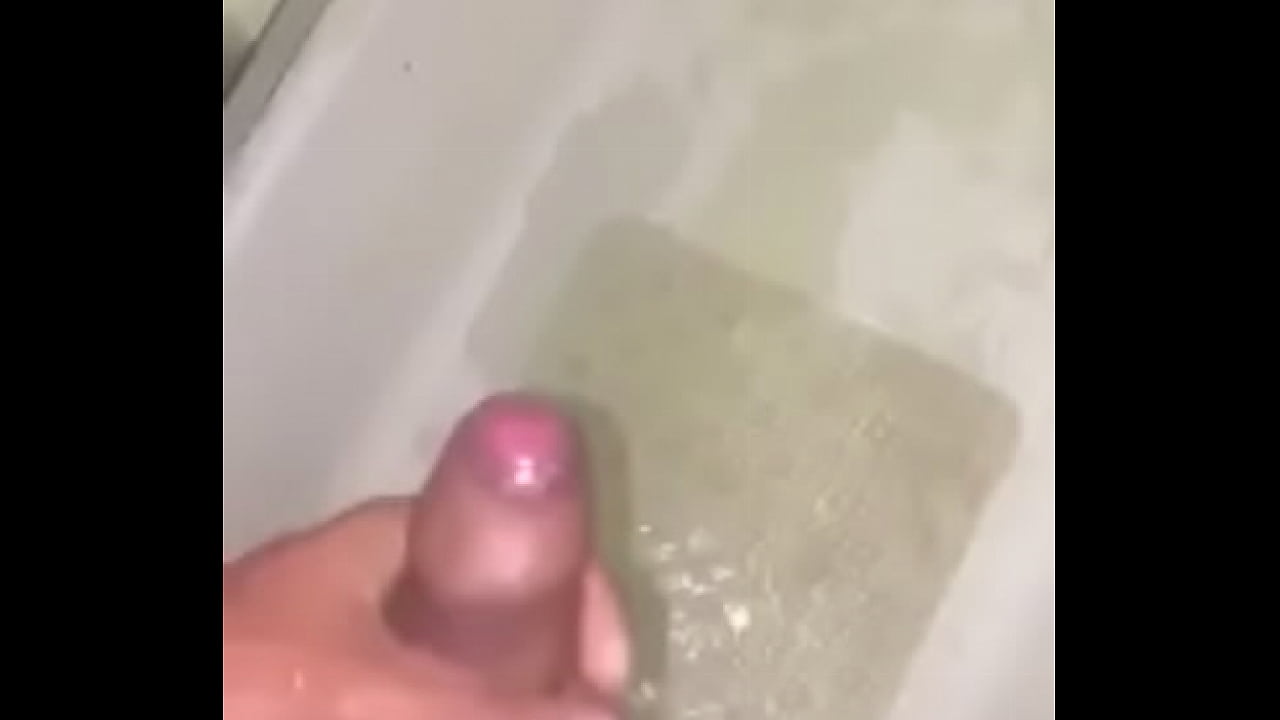 Big cumshot in shower