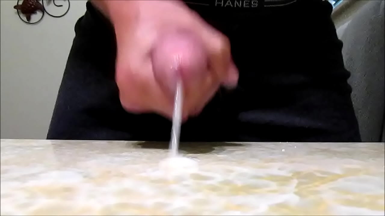 Cumshot with slow motion replay