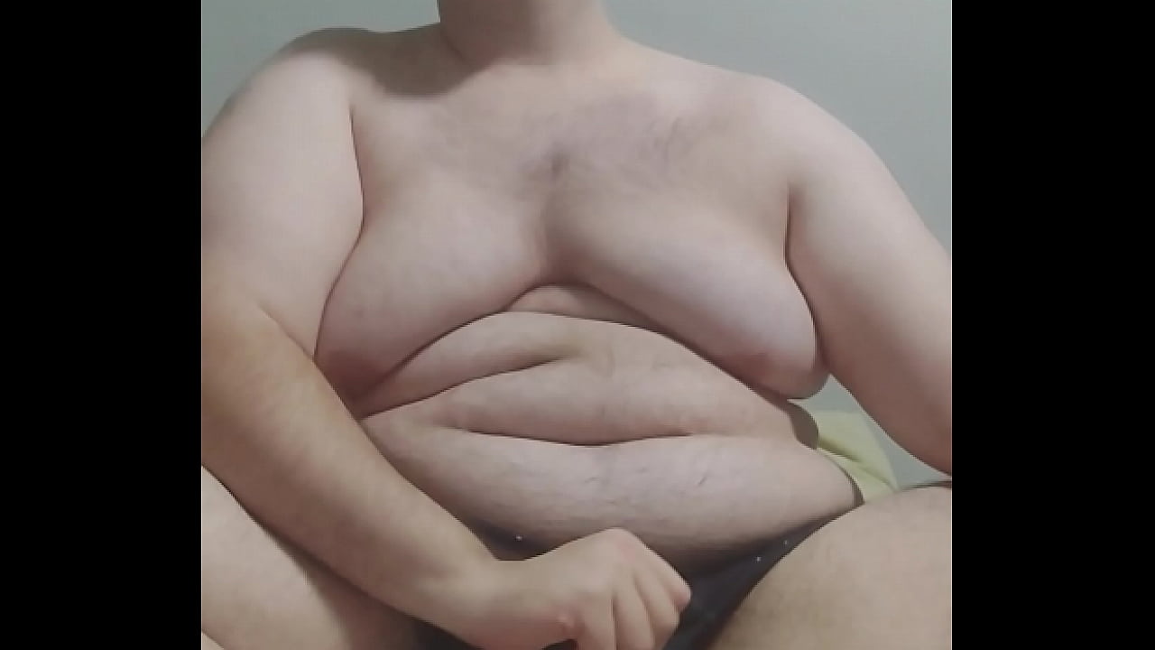 Chubby boy strips down naked