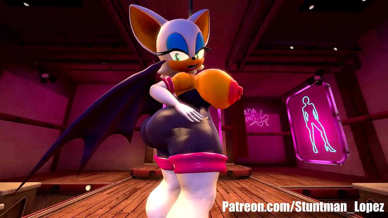 Rouge: Huge Ass Vs Tiny Dildo