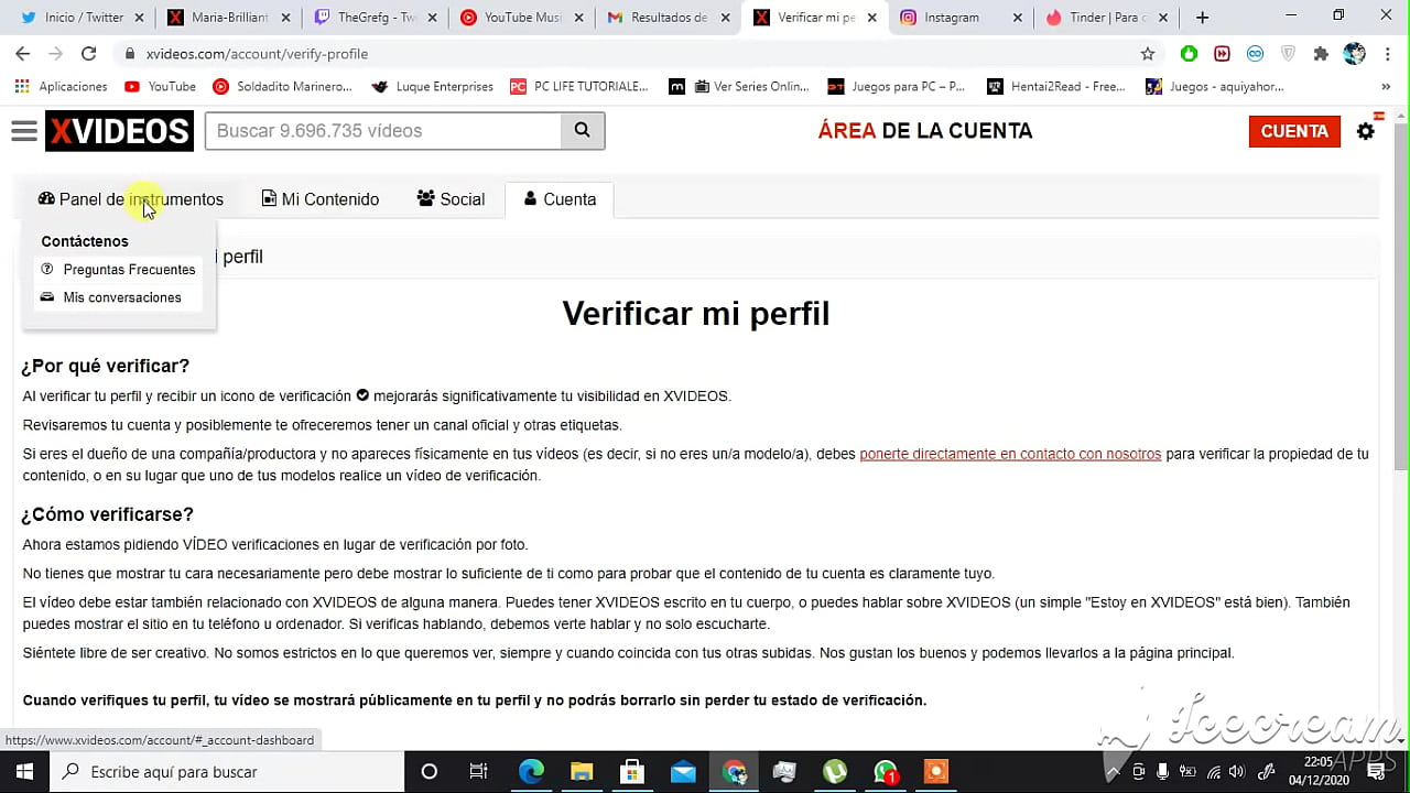 Vídeo de verificación