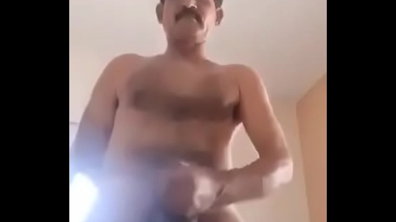 Sexy desi hairy uncle playing with his cock