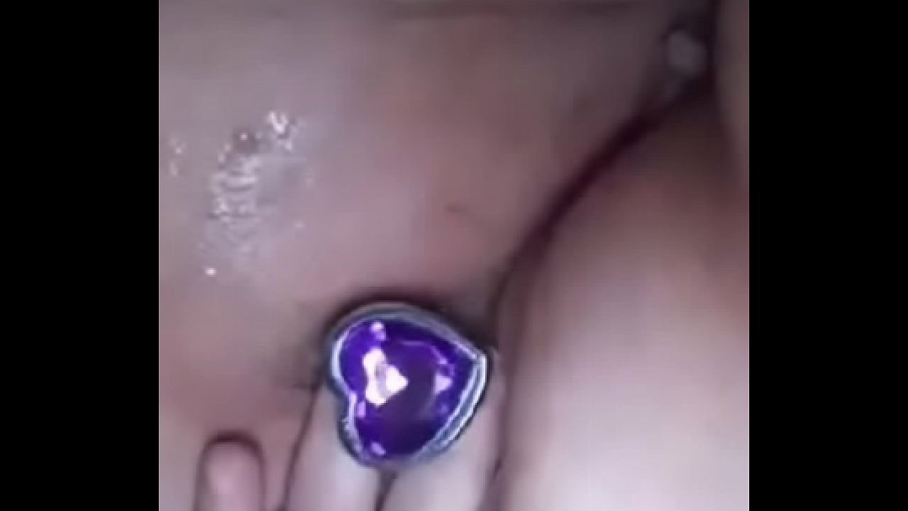Butt plug playing and having some fun before bed time