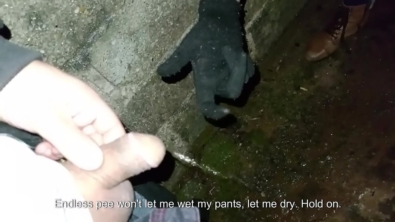 Couple peeing and having sex in public behind the church