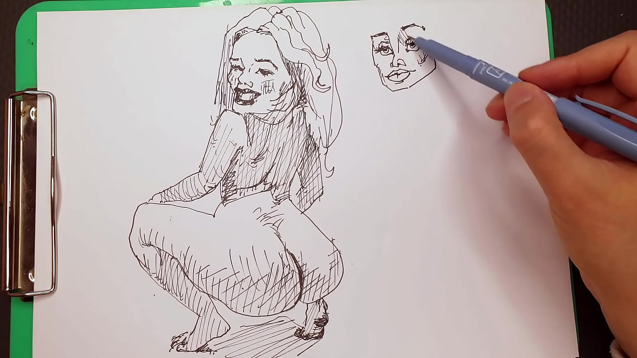 How to do quick sketches ? Drawing girls with juicy figures