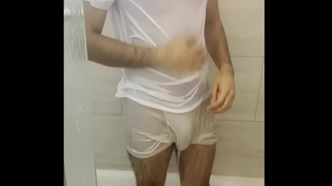 Having a Quick Shower Clothed