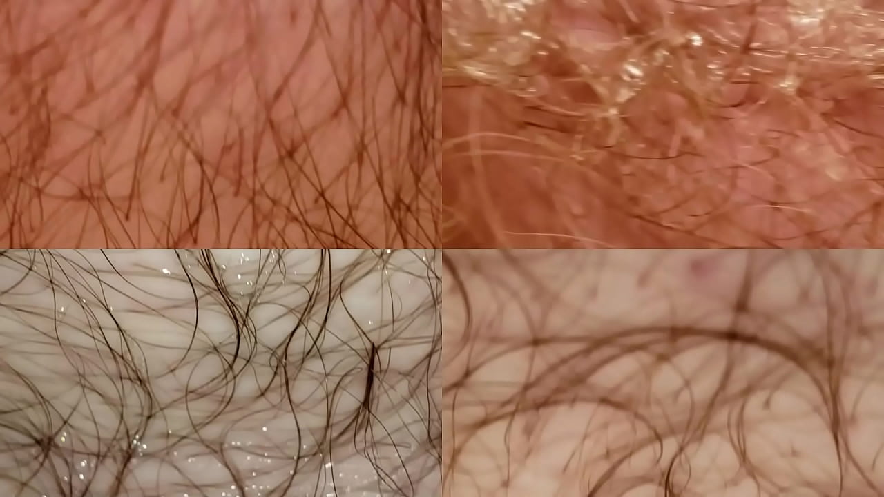 Four Extreme Detailed Closeups of Navel and Cock