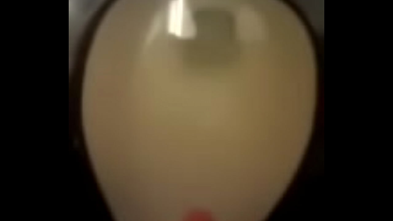 Cumshot into the toilet