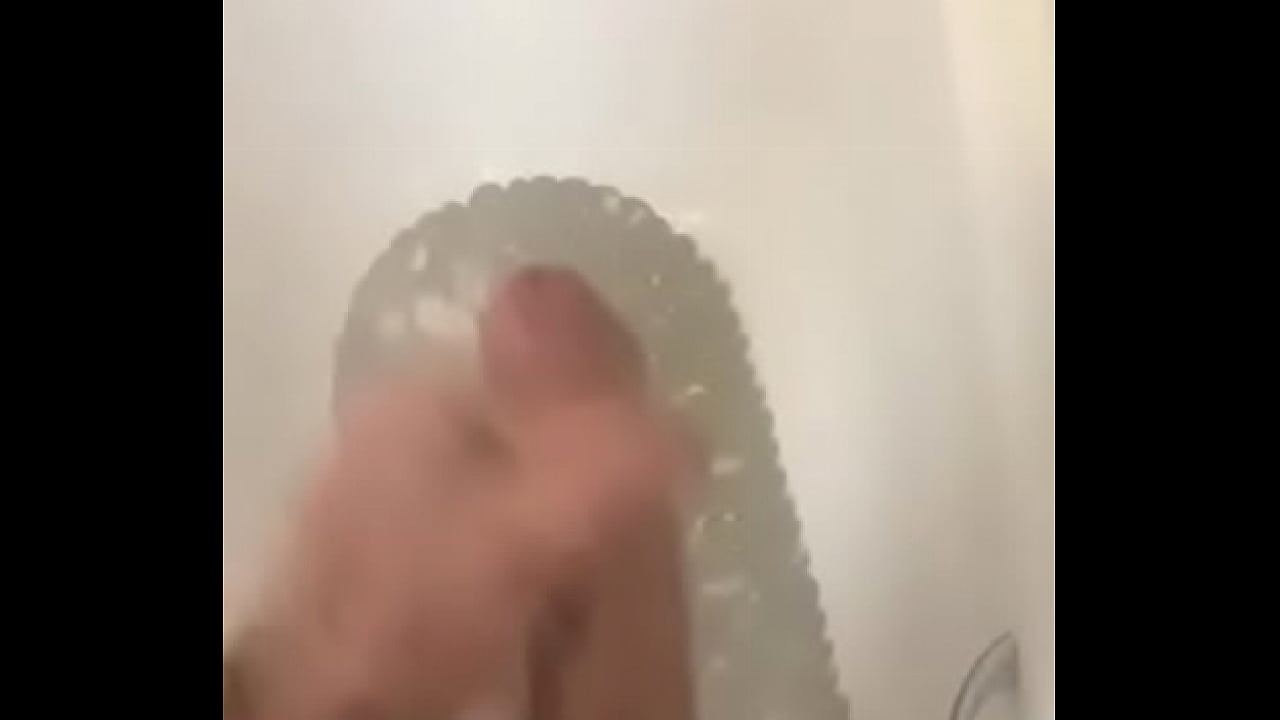 Masturbating cumming in shower