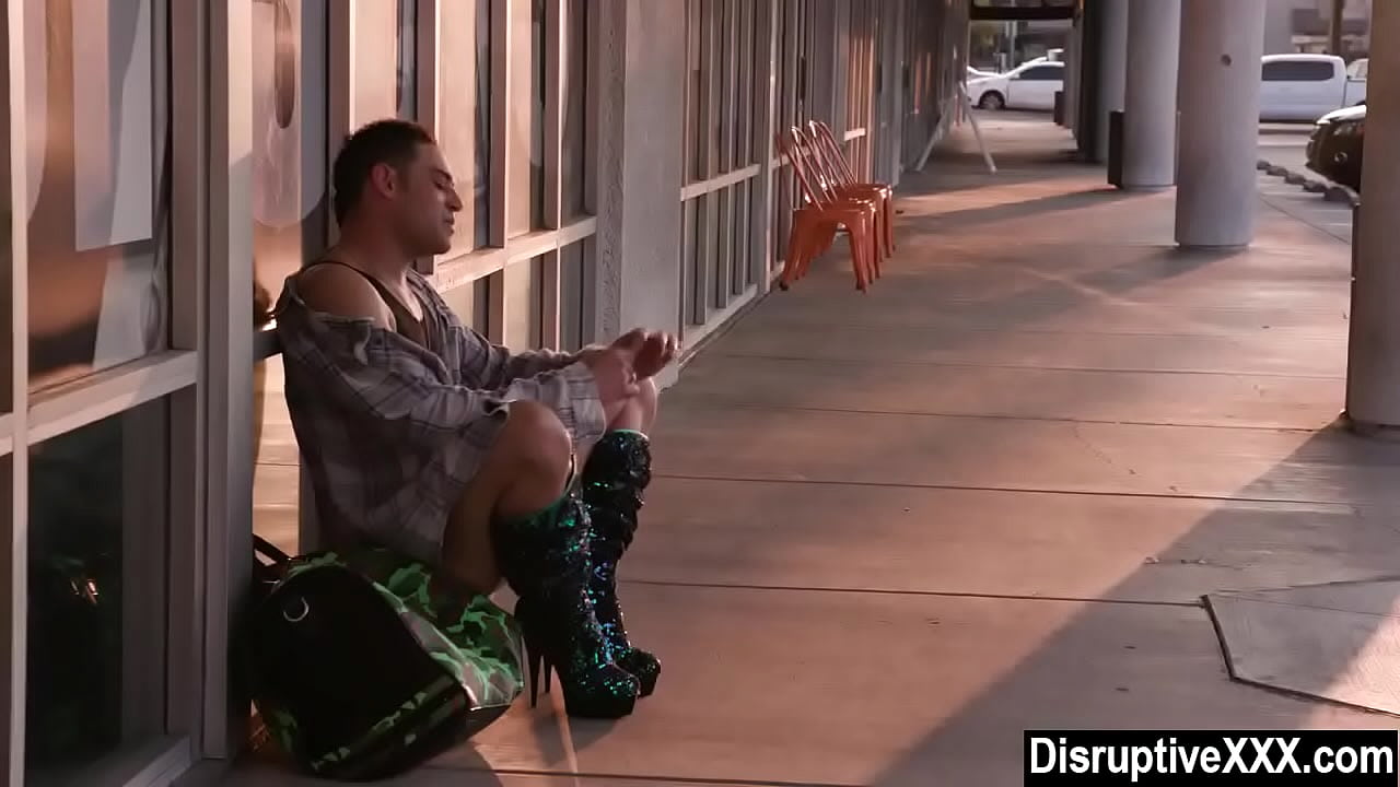 Gay stripper meets  stranger on a street & fucks him