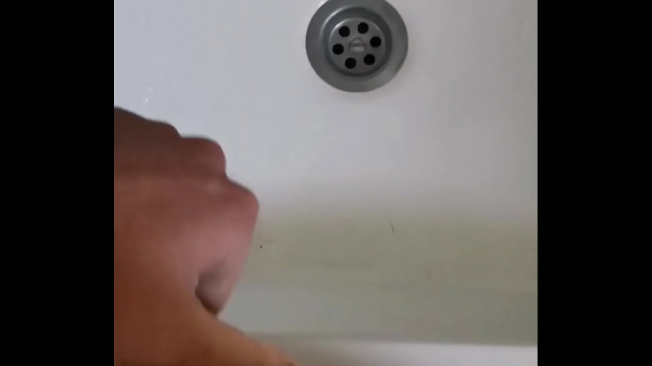 Cumming in sink after 15 days