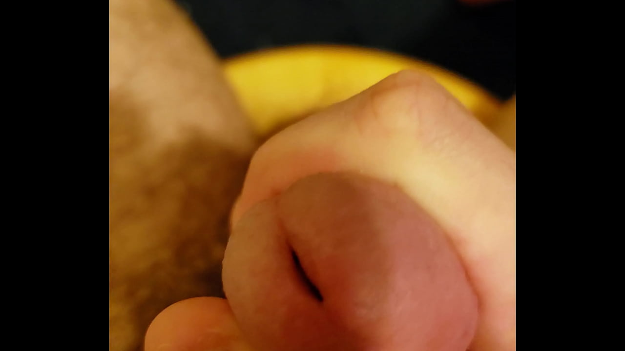 Squeezing some precum from my cock