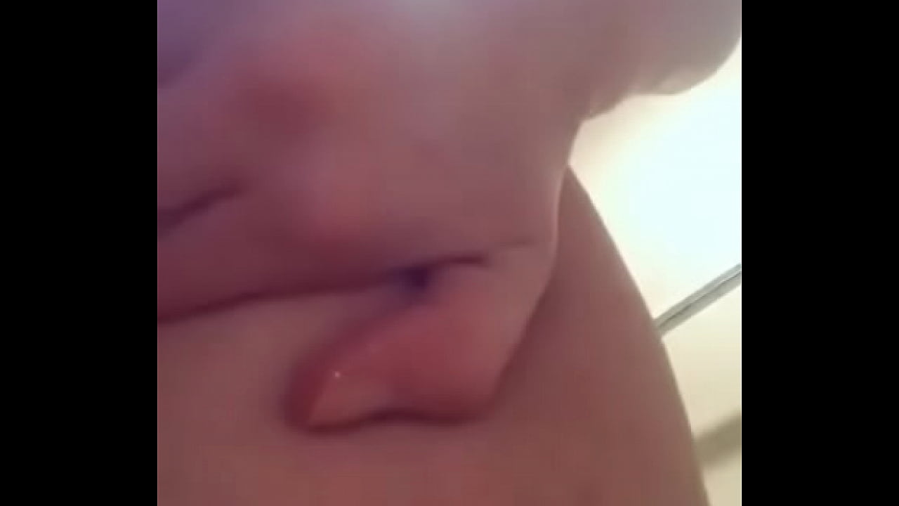 Little white whore plays with her ass and records it
