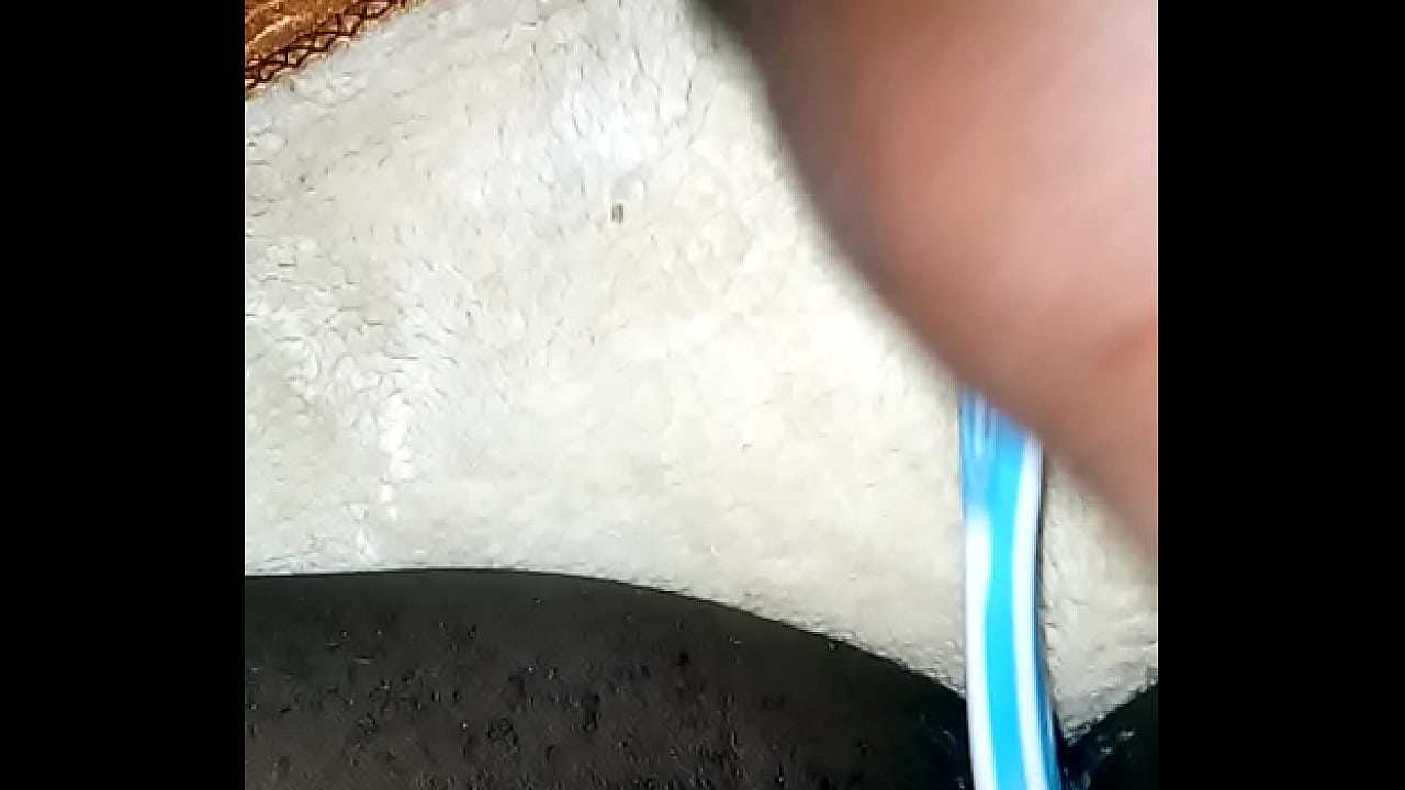 Masturbating with my tooth brush