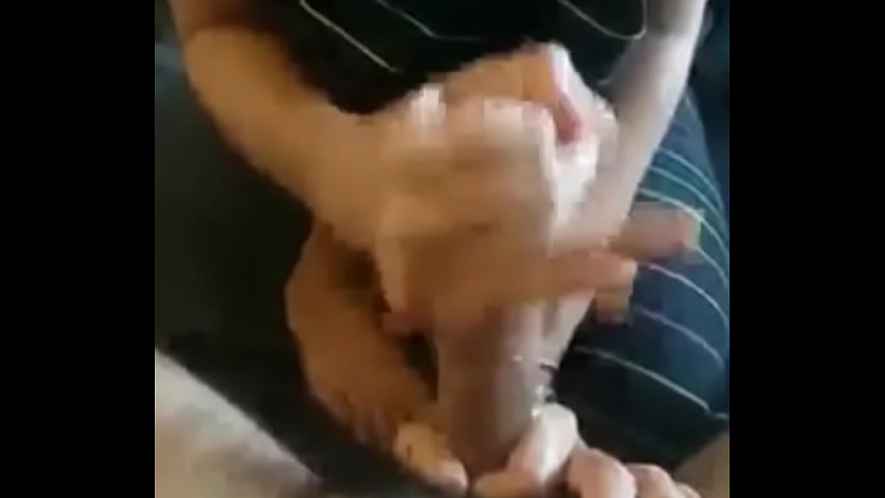 My client stroking my dick hard