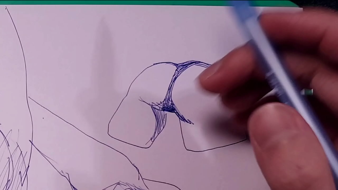 How to sketch with a ballpoint pen , erotic art