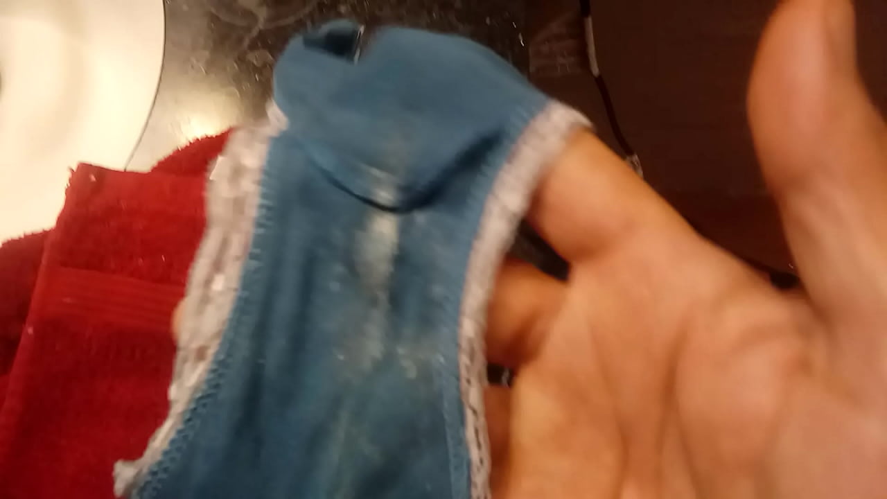 Sniffing panties wet pussy