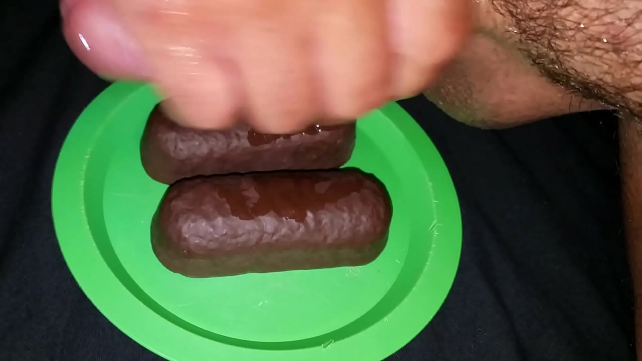 Chocolate twinkies loaded with sperm yummy.