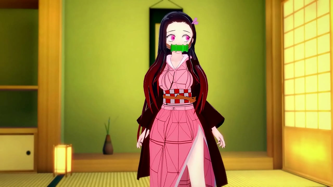 Nezuko kimetsu no yaiba in the room