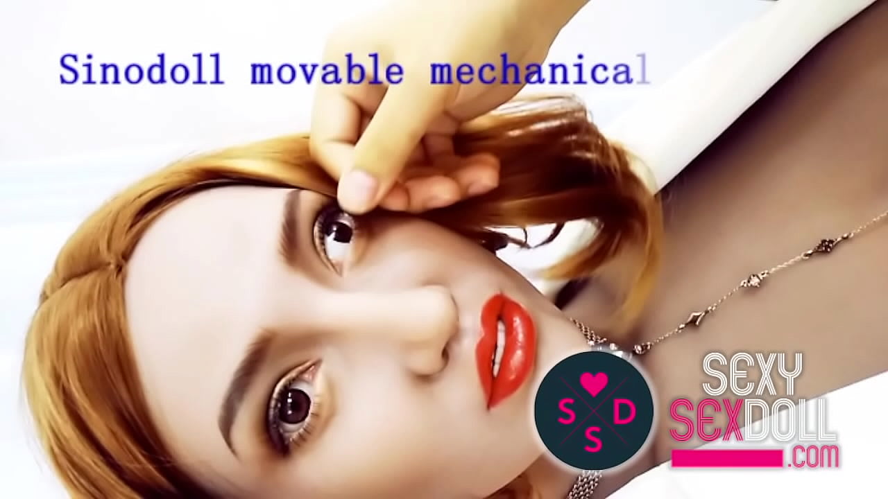 New doll function silicone love doll head with movable mechanical eyes