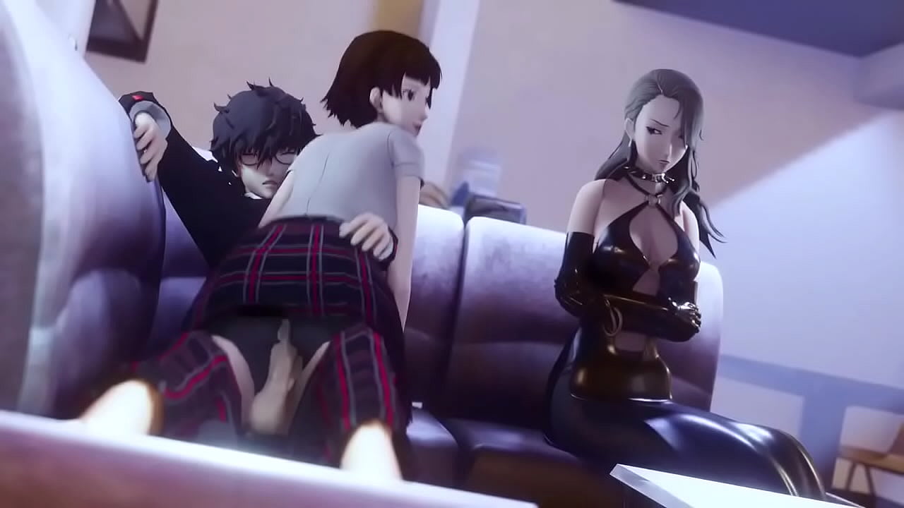 Makoto fucks Ren while her sister watches