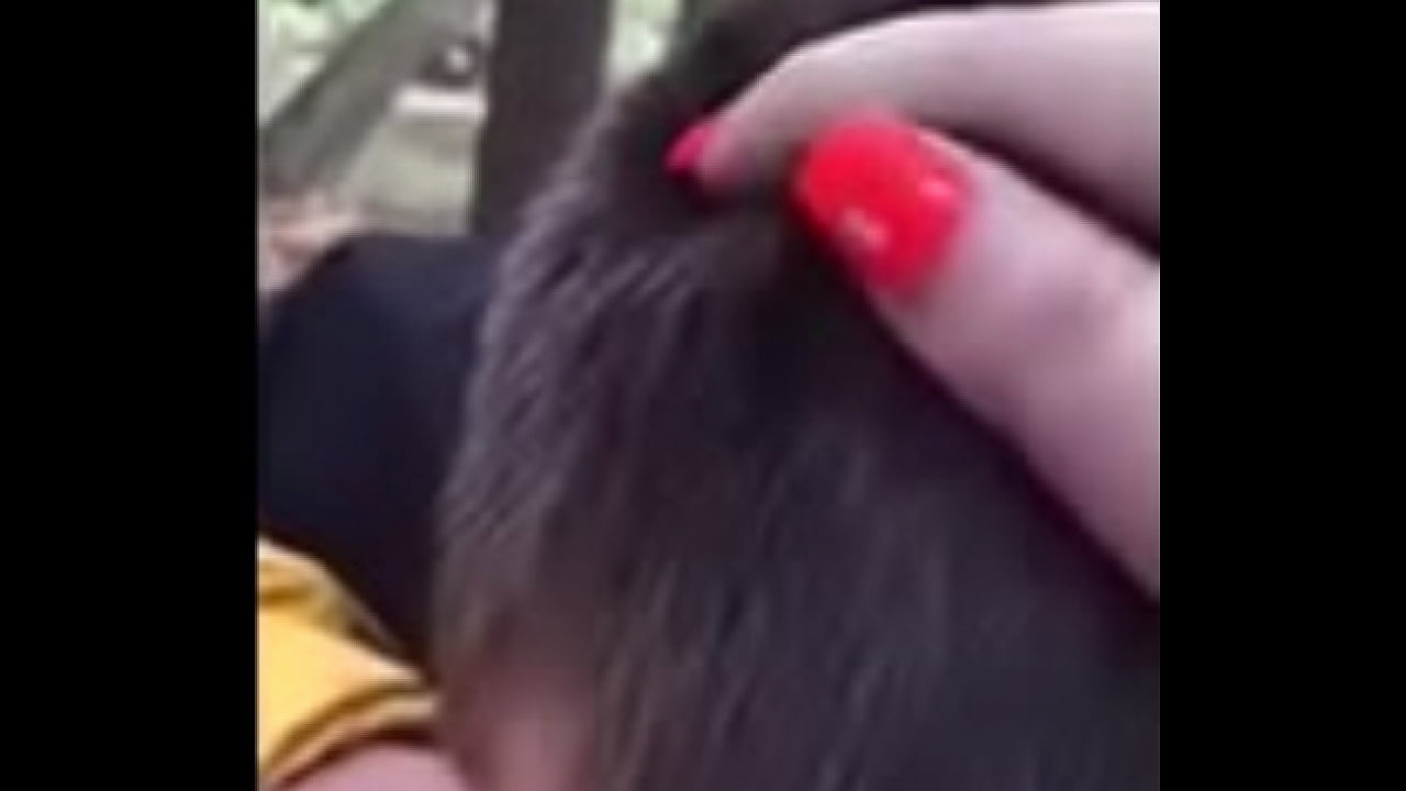 My chubby lets me eat her pussy in a public park