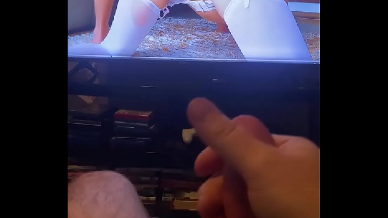 Jacking my big dick off while watching porn video 86