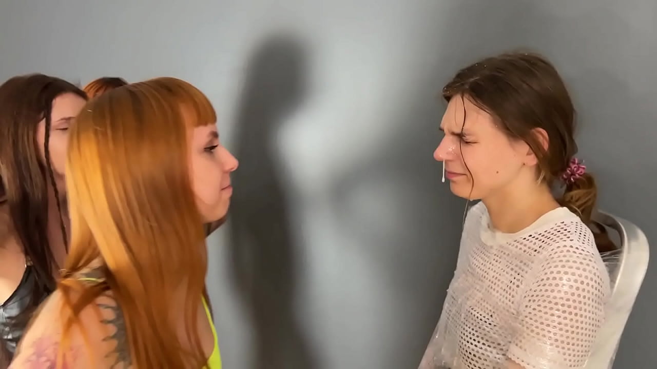 Rough Triple Lesbian Humiliation Spitting In Face And Mouth Of A Mummified Bitch Close Up