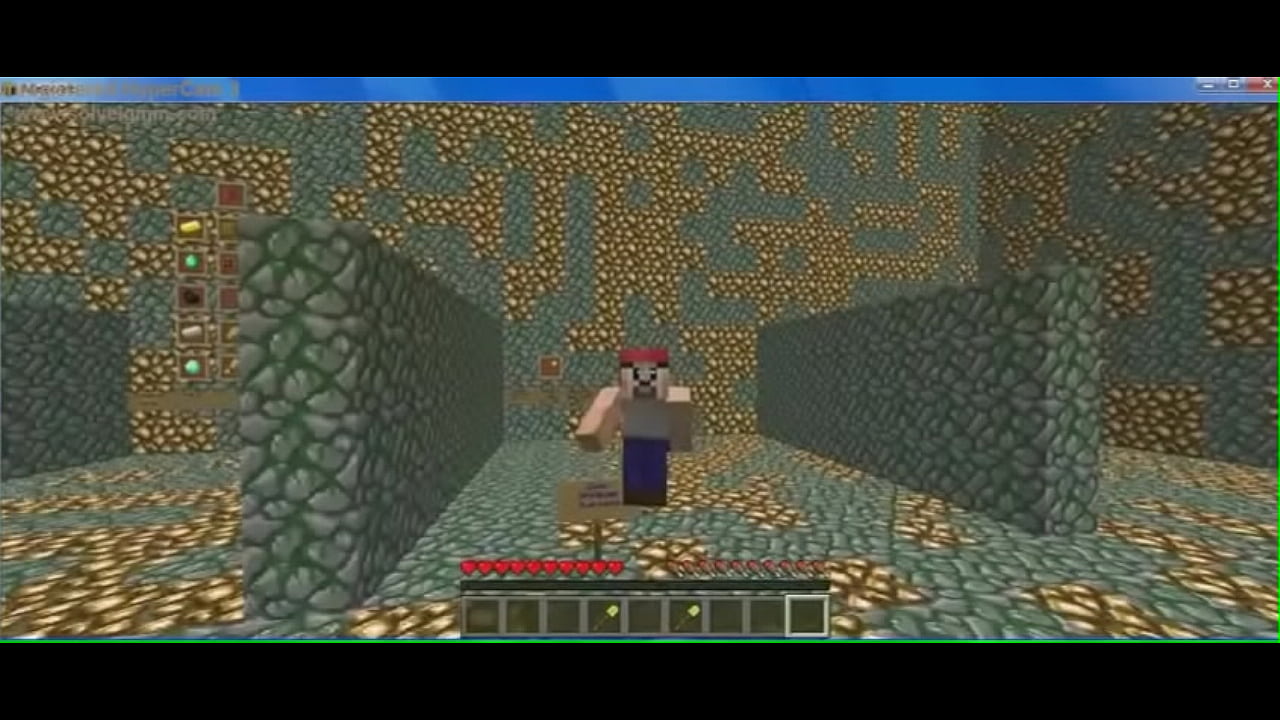 Jogando minecraft