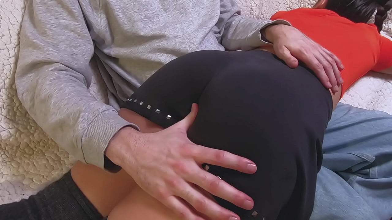 Massaging and playing a big Latin ass