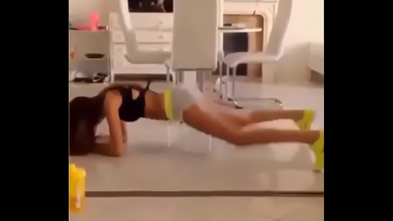 sexy teen exercising