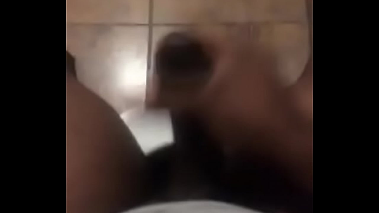 Mastubating my cock in the toilet