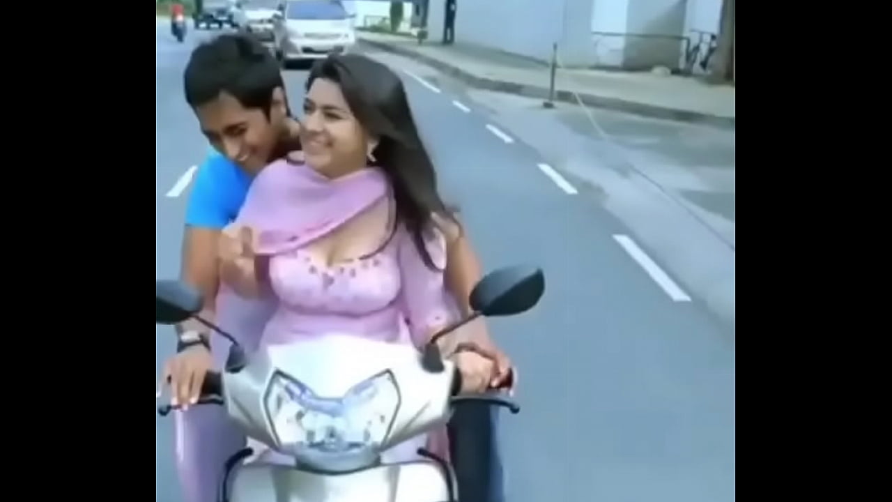 Hansika motwani boobs on bike jumping