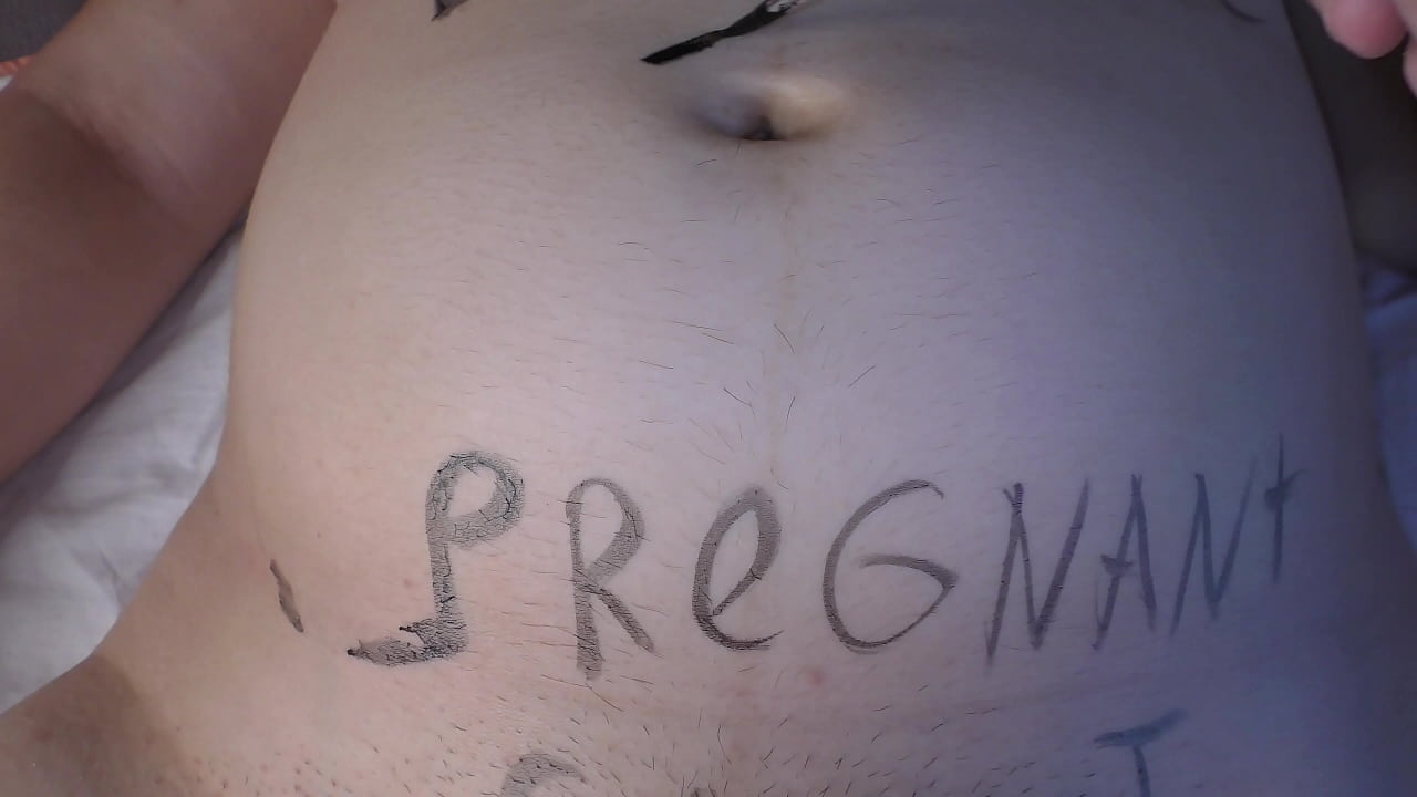 Busty pregnant lady let her hubby write a diry words on her body - Milky Mari