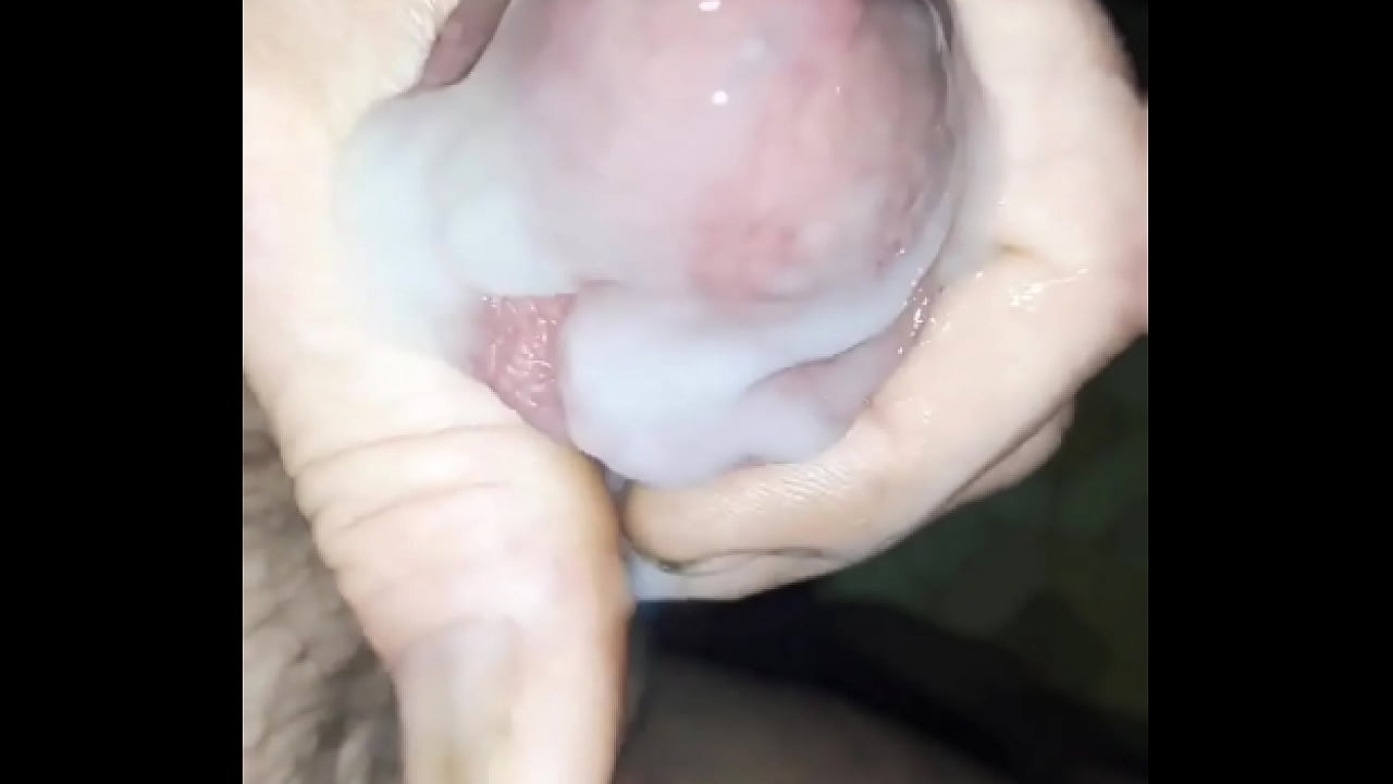 Masturbating with cum shot