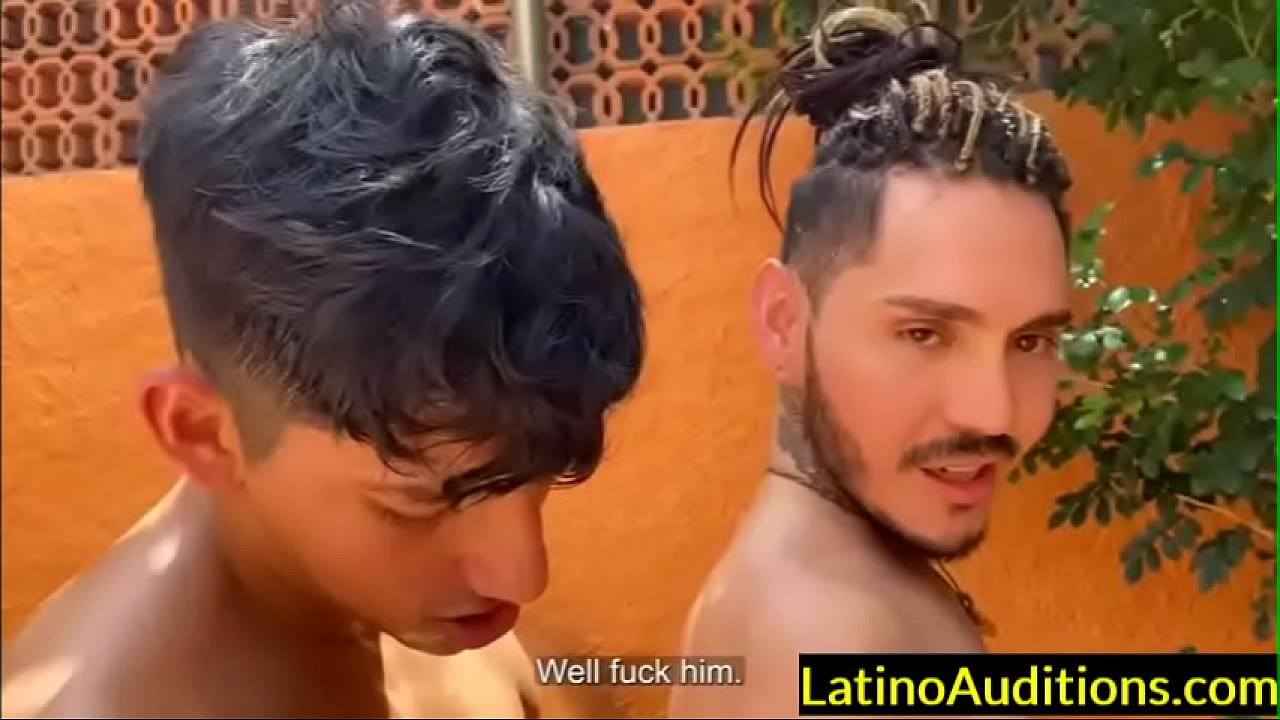 Two rugged hispanic men fucking hardcore outdoors