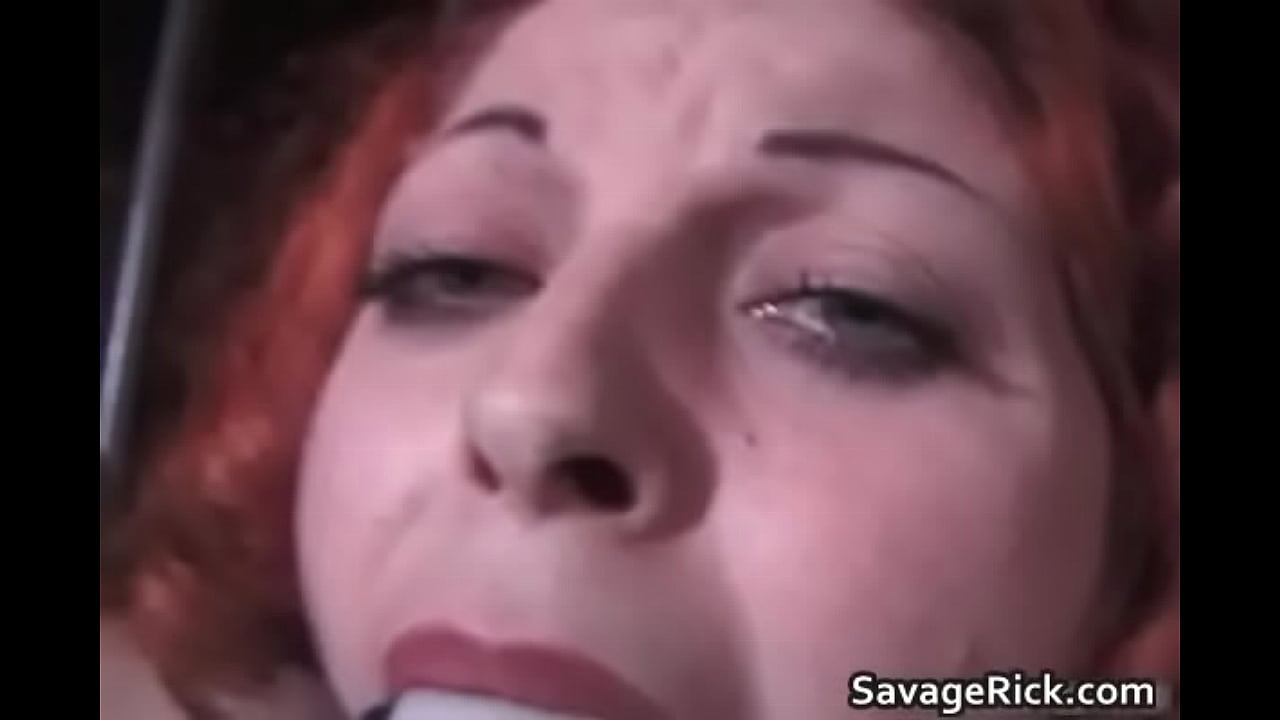 Weird redhead Jayne gets tied and ass