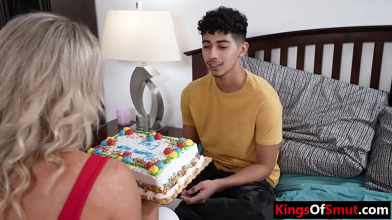 Step son fucks muscular step mom on his birthday