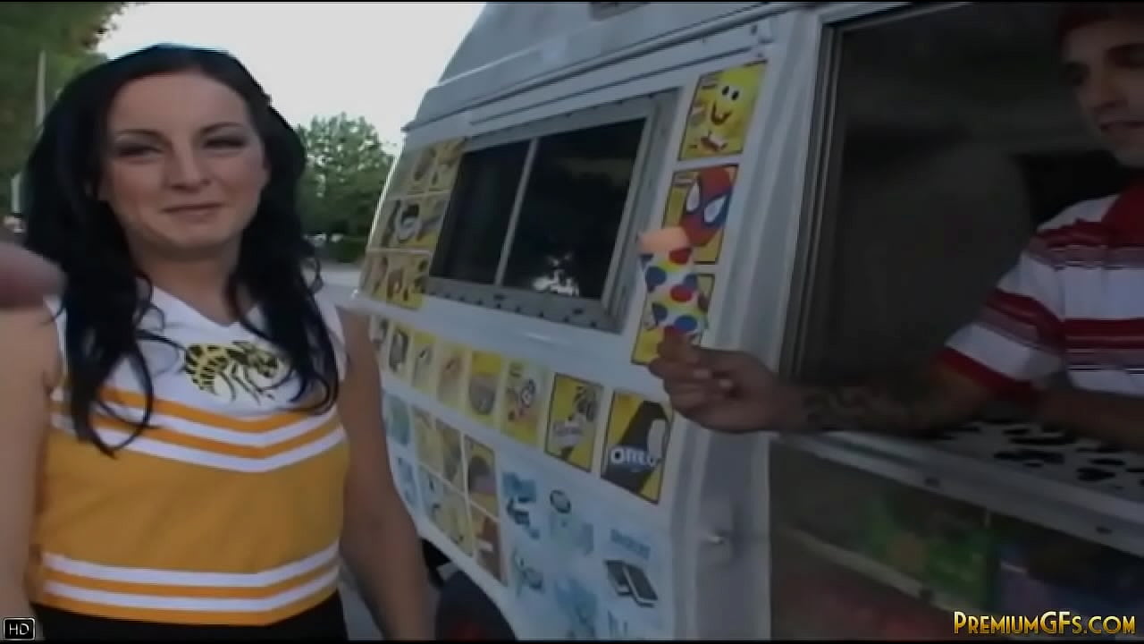 Cutie Mellssa love icedrop and the guy exchange for sex. She went to the van and showing her yummy breast and perfect ass. She blowjob a dick with icedrop and fucking dogging and on top until cumming