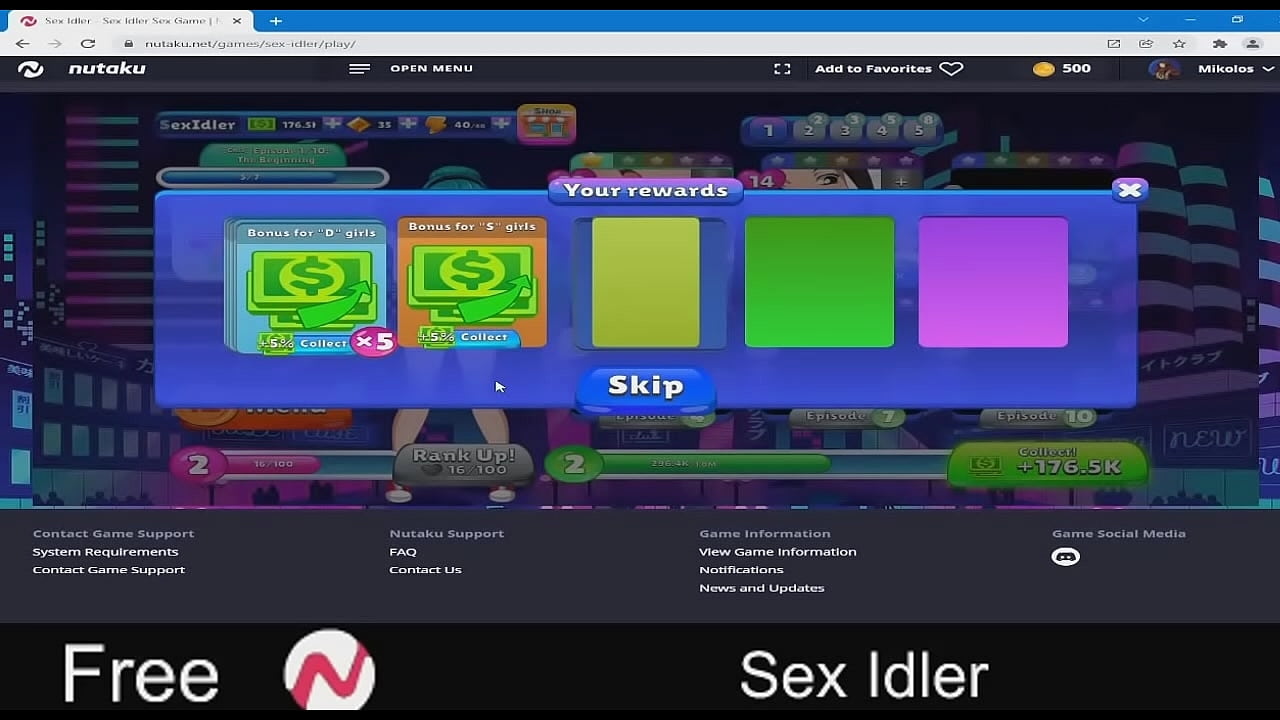 Sex Idler(Nutaku Free Browser Game)Idle