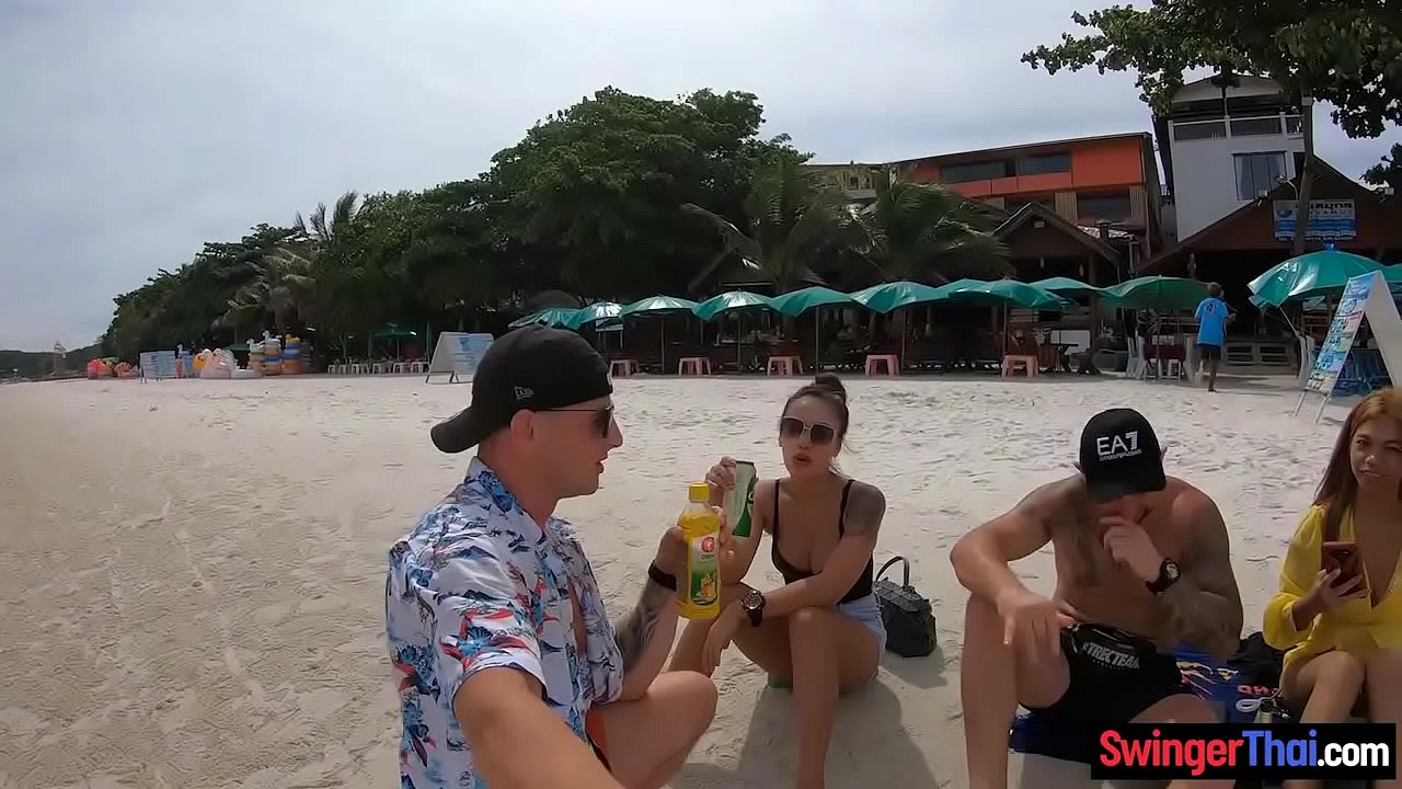 Busty Asian girlfriend gives head after a beach day