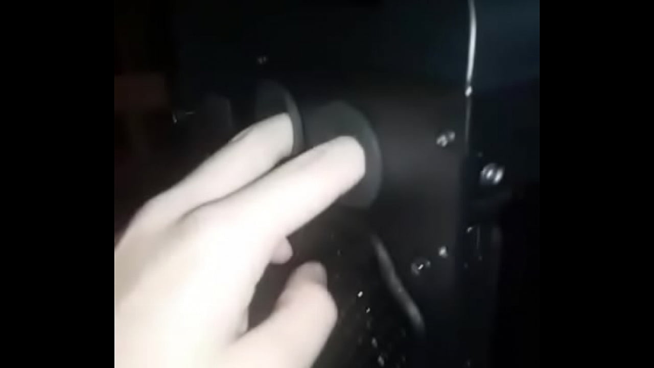 Sexy man fingers his computer