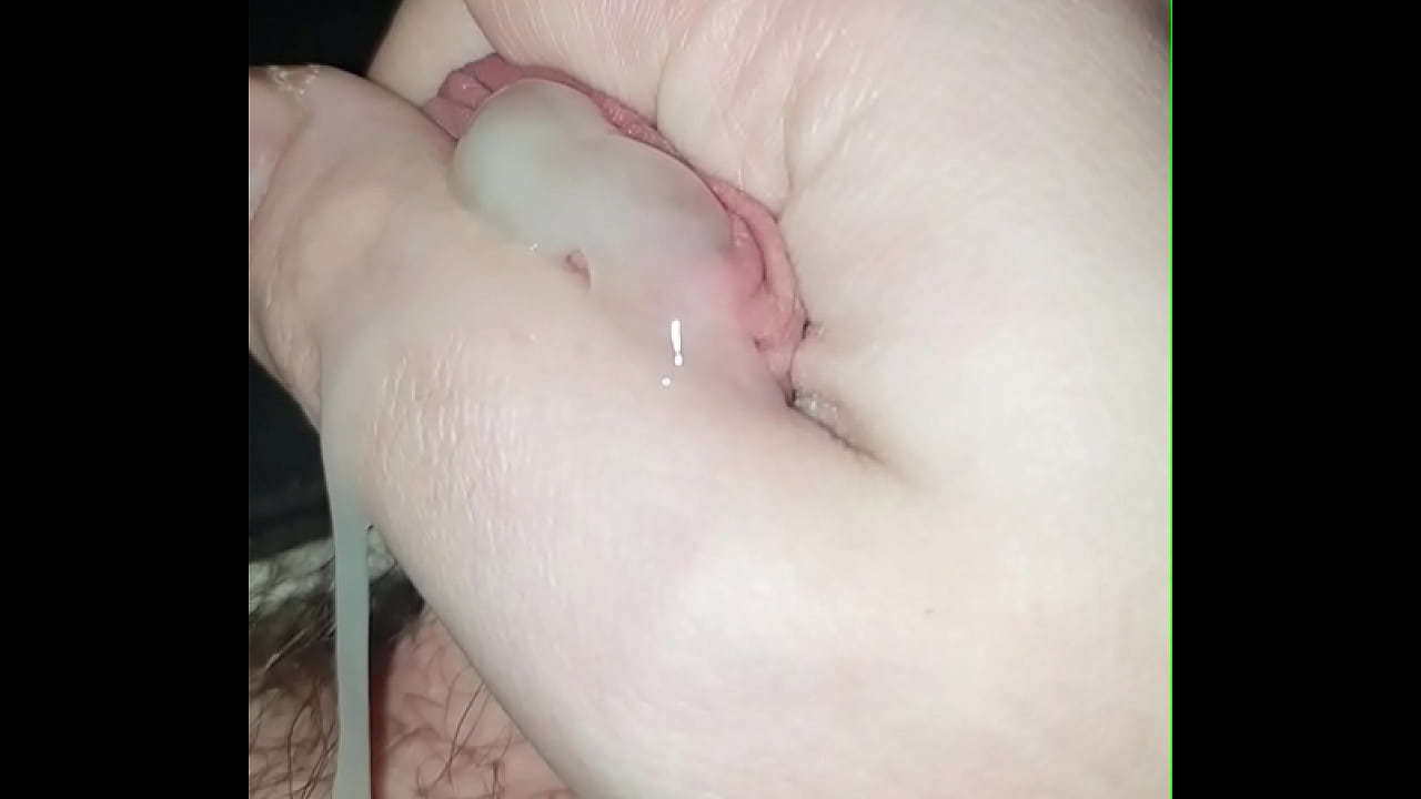 Uncut cumshot in slowmo