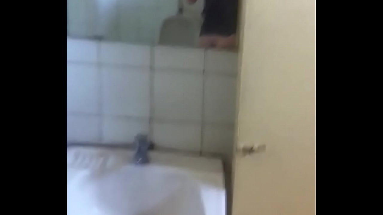 Jerk and cum in the university's restroom