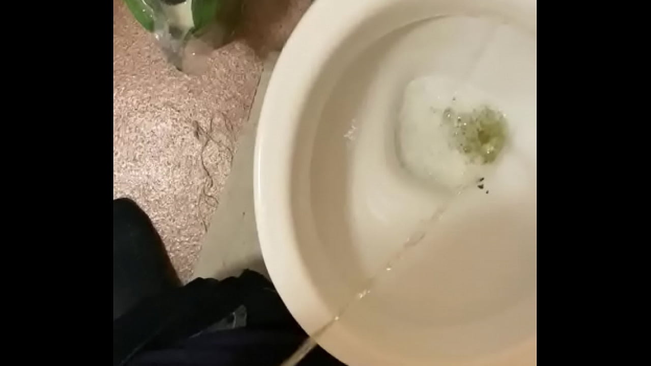 Taking a piss in the toilets playing with my dick